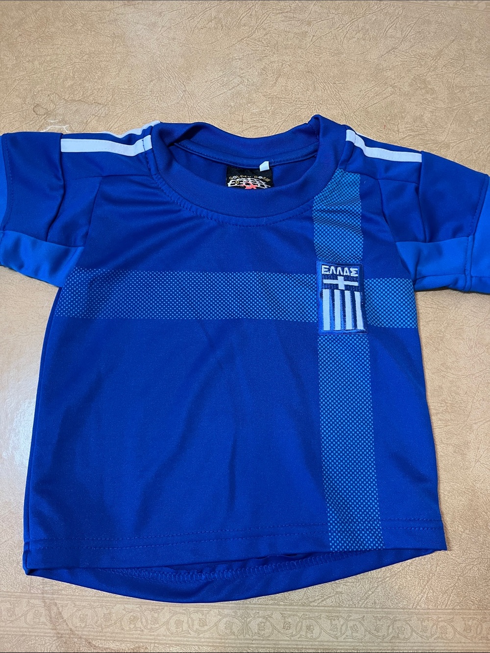 2T soccer jersey with Greek flag